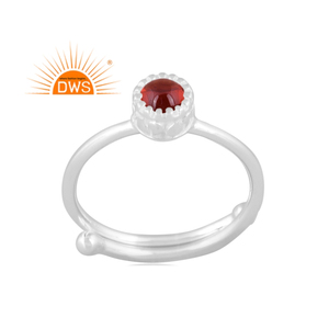 Best Selling Fine Sterling <b>Silver</b> Natural <b>Garnet</b> Gemstone Stackable <b>Ring</b> Jewelry For Women Gift For Her - Product Image 1