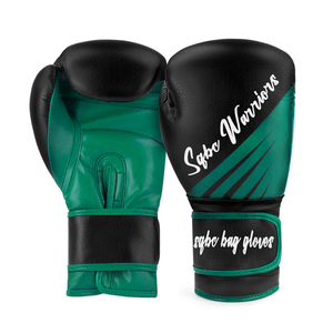 Guantes de boxeo profesionales de cuero PU azul de alta calidad Tamaños personalizables 8oz-16oz - Product Image 2
