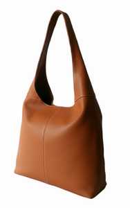 Sac Hobo en Cuir Rown, Mode, Fermeture Éclair, Sac à Main Femme, Grand Sac à Bandoulière Décontracté, Minimaliste, Sac Cabas Doux, Sac à Main Cognac - Product Image 3