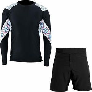 Wholesale High Quality Unisex <b>MMA</b> <b>Rash</b> <b>Guard</b> Sets Sleeveless Quick Dry Spandex/Nylon 4-Piece Fitness Wear - Product Image 1