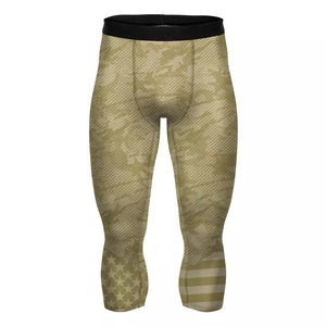 Collants de sport en Polyester pour hommes, Compression, pantalons de Base, Leggings d'entraînement, de course à pied - Product Image 1