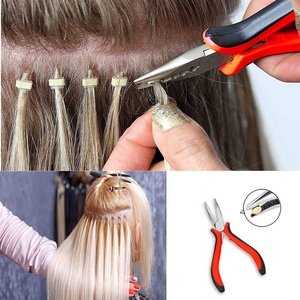Juego de Pinzas para Extensiones de Cabello con Microperlas, Revestimiento de Silicona, Acero Inoxidable, Kit de Herramientas para Extensiones de Cabello con Queratina - Product Image 3