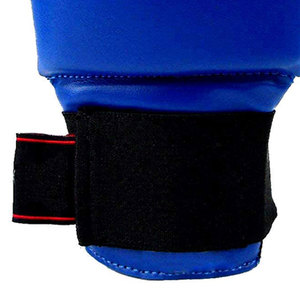Gants de karaté bleus, mitaines de karaté pour l'entraînement et le combat, cuir PU durable, protections pour les mains d'arts martiaux avec poignet élastique - Product Image 3