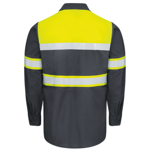 เสื้อแจ็กเก็ตแขนยาว Hi-Vis เสื้อแจ็คเก็ตแขนยาว100% ชั้น1ทำจากโพลีเอสเตอร์สีสะท้อนแสงมองเห็นได้ชัดเจน - Product Image 3