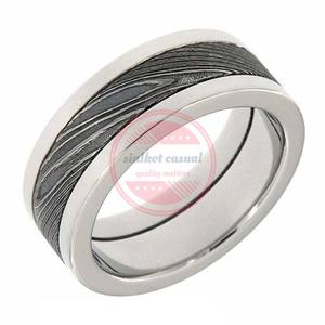 แหวนเหล็กดามัสกัสทำด้วยมือ - Product Image 6