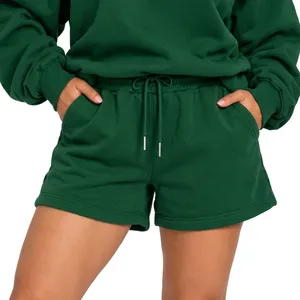 Conjunto de 2 piezas de punto de algodón para mujer, verde, con cuello en V, holgado, informal, con cordón y bolsillos, para primavera y verano - Product Image 4