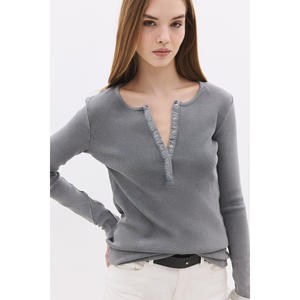 Blusa Elegante para Mujer, Top de Lino Suave con Logotipo Bordado, Estampado a Cuadros, Talla Única y de la XL a la 4XL, Ropa Casual de Oficina - Product Image 3