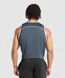 เสื้อกล้ามออกกำลังกายผู้ชาย ทรงรัดรูป ผ้าริบ ไร้แขน เหมาะสำหรับวิ่งและฝึกซ้อม ไซส์ผู้ใหญ่ ผลิตจากโพลีเอสเตอร์ 100% แห้งเร็ว ระบายอากาศได้ดี - Product Image 3