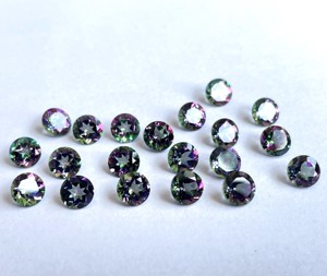 Topacio místico natural 7mm redondo facetado buena calidad-Topacio místico superior redondo facetado - Product Image 5