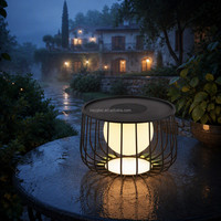 Lampe de table solaire extérieure décorative moderne, étanche IP65, pour la décoration de patio, de villa et de cour