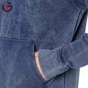Sudadera con capucha de lavado ácido OEM de mejor diseño para hombres básicos algodón mezclado transpirable antiarrugas anti pilling Sudadera con capucha de lavado ácido para hombres - Product Image 6