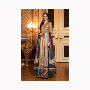 Diseñador 2024 Vestido de novia Vestidos de novia India Modal y seda Anarkali Lacha Choli Pakistani Salwar Trajes Compras en línea - Product Image 3