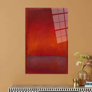 Art mural sur toile imprimée de style Rothko minimaliste moderne, décoration abstraite à champs de couleurs, ART SUR VERRE TÉRMÉRISÉ - Product Image 1