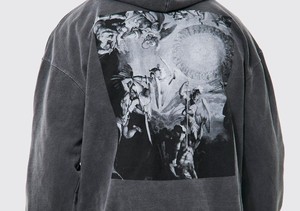 80% Algodón 20% poliéster hombros caídos pulóver estilo lavado ácido dobladillo acanalado y puños Sudadera con capucha de gran tamaño - Product Image 3