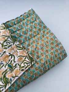 Colcha Razai Estampada a Mano, Acogedora Cubrecama de Algodón, Decoración para Dormitorio - Product Image 2