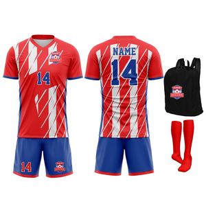 Conjunto de Uniforme de Fútbol Personalizable al por Mayor, Uniforme de Equipo de Fútbol con Logotipo Impreso Personalizado, Hecho en Pakistán, Diseña Tu Propio Uniforme Corto - Product Image 3