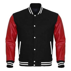 Veste universitaire de baseball pour homme, design optimal, hiver, style Letterman, haute qualité, corps en laine, manches en cuir, broderie personnalisée, collection 2026 - Product Image 6