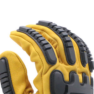 ENTE SAFETY Gants de travail en cuir de vachette orange pour conducteur d'hiver avec manchette tricotée Style uni en vrac pour une utilisation quotidienne en extérieur - Product Image 5