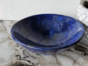 Elegante cuenco de piedras preciosas de lapislázuli de diseño clásico personalizado, regalo de negocios sostenible de gran venta ecológico a bajo precio - Product Image 5