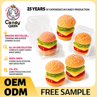 Gomitas de Hamburguesa, Dulces de Gelatina Suave con Forma de Mini Hamburguesa, Empaque a Granel, Empaque Personalizado, Caramelos de Dibujos Animados Multicolores