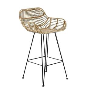 Silla de Bar de ratán bellamente duradera, cómoda para uso en interiores y exteriores para hoteles, salas de estar, parques, villas y comedor - Product Image 4