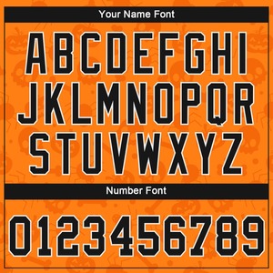 Custom Skull Fashion Wholesale Halloween Baseball T Shirts <b>Orange</b> Color High Quality Baseball Jersey Uniform - Product Image 5