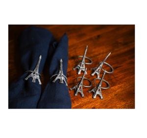 Anneau de serviette en métal, décoration de table élégante, fait à la main, réutilisable, porte-serviettes pour usage commercial - Product Image 1