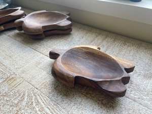 ชุดชามไม้รูปเต่าทำด้วยมือของขวัญตกแต่งห้องครัวบ้านชุดเทียนสบู่ทำจากไม้อะคาเซีย - Product Image 5