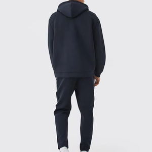 Sweat-shirt surdimensionné et lourd personnalisé de 380 à 500 GSM, sweat à capuche délavé au soleil et pantalon de survêtement baggy à jambes larges, ensemble de survêtements pour hommes - Product Image 2