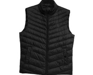 Gilet sans manches matelassé pour homme, fabriqué au Pakistan, en polyester, fermeture éclair, poche avant, respirant, brillant, à col montant - Product Image 6
