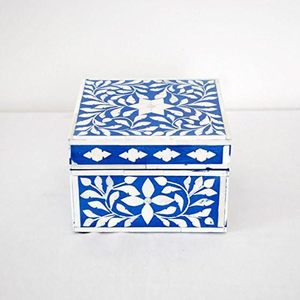 Caja de madera con incrustaciones de hueso indio en muchos colores en la fabricación de caja de almacenamiento de caja de joyería de hueso de cuerno a bajo precio por HF CRAFTS - Product Image 1