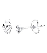 Luxueux 1ct Lab Grown Diamond Push Back Boucles d'oreilles Or blanc massif Élégant et élégant-Vente en gros de produits OEM - Product Image 4