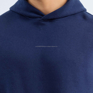 Sudadera con Capucha de Color Sólido de Moda Europea, Sudadera Básica de Mezcla de Algodón para Primavera y Otoño para Hombre con Servicio OEM - Product Image 3