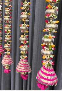 Tenture murale Gota pour décoration de plafond Guirlandes multicolores pour mariage, pendaison de crémaillère et célébration Toile de fond - Product Image 3