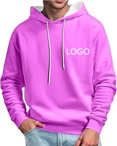 Motif solide personnalisé et Logo Polyester coton vêtements d'hiver sweat à capuche surdimensionné hommes Service d'impression numérique disponible nouvelle mode - Product Image 4