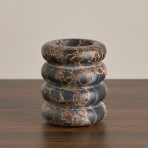 Bougeoir en marbre antique, décoration de table élégante, accent de maison élégant, support de pilier moderne, présentoir de bougies décoratif - Product Image 3