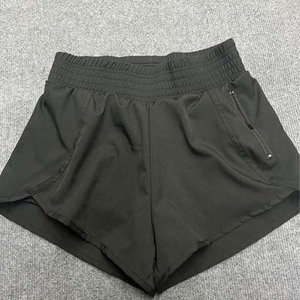 Women's High Quality Breathable Quick Dry Summer <b>Shorts</b> Custom Solid Color Zipper Pocket <b>Elastic</b> <b>Waist</b> Sports Gym Fitness - Product Image 5