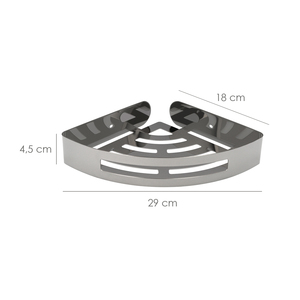 Cestino angolare da bagno Maurer, finitura cromata, colore acciaio inossidabile, autoadesivo - Product Image 2
