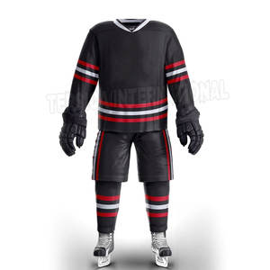 Uniformes de hockey sur glace personnalisés pour hommes avec logo imprimé personnalisé Ensembles 100% polyester pour adultes à impression numérique - Product Image 3