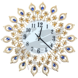 Estilo antiguo en forma de Sol de lujo de Metal de pared Art Deco multicolor enmarcado de Metal decoración del hogar Relojes de pared al por mayor disponible - Product Image 1