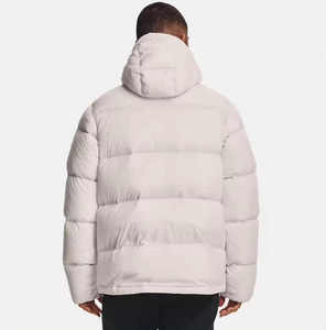 Veste d'hiver imperméable à bulles pour hommes High Street avec col montant doublure en laine remplie de polyester logo personnalisé et motif bouffant - Product Image 3