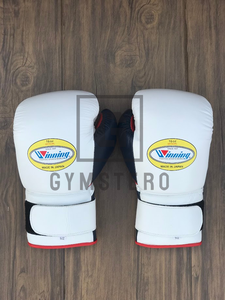 قفازات ملاكمة عالية الجودة قابلة للتخصيص من الجلد الأصلي مع مقابض يد وحزام معصم قابل للتعديل وحلقة تثبيت - Product Image 4