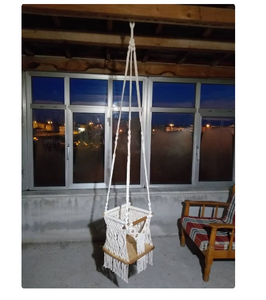 CUSTOMIZE HIGH TWISTED COTTON CORD HANDMADE <b>SWING</b> CHAIR for BABY BIRTHDAY GIFT - Product Image 3
