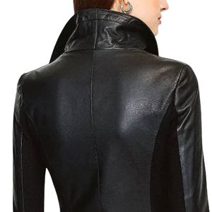 Veste en cuir véritable pour femme, respirante et de haute qualité |   Vêtements d'extérieur décontractés à la mode, veste pour femmes avec fermeture éclair sur le devant, nouveau modèle en gros - Product Image 4