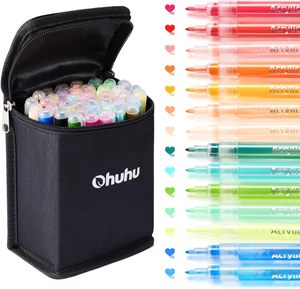 Rotuladores de Pintura Acrílica Ohuhu, 40 Colores, Rotuladores de Pintura <span class=keywords><strong>para</strong></span> Manualidades, <span class=keywords><strong>para</strong></span> Piedra, Madera, Vidrio, Cerámica, Tela, Lienzo, Plástico, Metal - Product Image 1