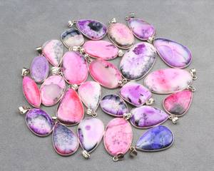 Natural Pink Dendrite <b>Opal</b> Crystal Jewelry Silver Overlay <b>Necklace</b> <b>Pendants</b> Hippie Vintage <b>Pendant</b> for Women - Product Image 2