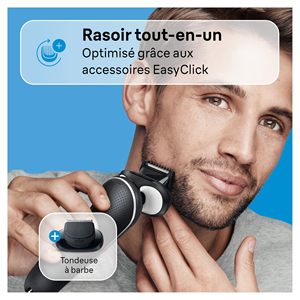 Afeitadora Eléctrica Rotativa para Hombre, Inalámbrica, Blanca, con 3 Cuchillas, Resistente al Agua IPX7 y Lavable, para Barbas Difíciles - Product Image 2