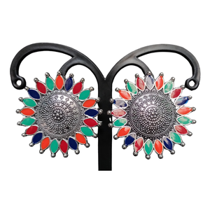 Wholesale Suppliers Earrings <b>Set</b> with Silver Plated Fashionable Earrings <b>Jewelry</b> for Women Wear by <b>Indian</b> Exporters - Product Image 1