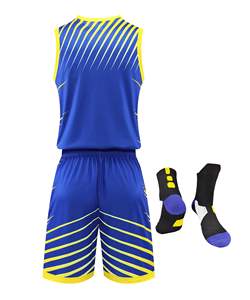 Uniforme de Baloncesto para Hombre, Antiolor, Camiseta sin Mangas y Pantalones Cortos, 100% Poliéster, Impresión por Transferencia de Calor, Transpirable y de Secado Rápido - Product Image 2