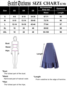 <span class=keywords><strong>Gonna</strong></span> Lunga Gotica Scarlatta con <span class=keywords><strong>Vita</strong></span> Elastica Regolabile, Stile Rinascimentale e Steampunk - Product Image 6